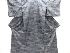 草花模様織り出し西陣伝承紬着物アンサンブル